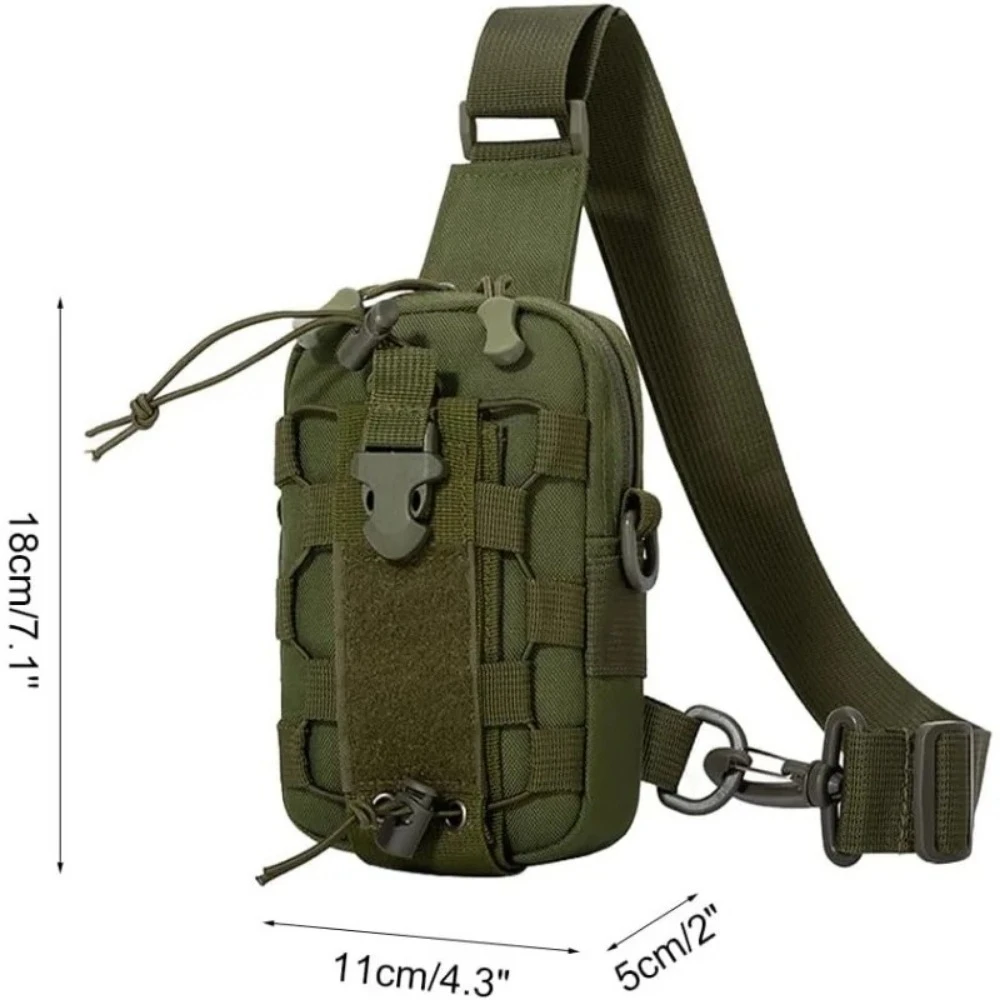 Tactical Waist Bag Outdoor Multifunctional Mobile Phone Messenger Chest Bag Camping Mountain Climbing Cycling Water Bottle Bag
