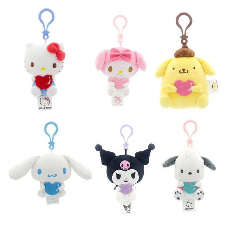 Sanrio Pluszowy mały wisiorek Kuromi Hello Kitty Pluszowa zabawka dla dzieci Torba na książki Wisiorek Plecak dla dziewczynki Dekoracja Prezent