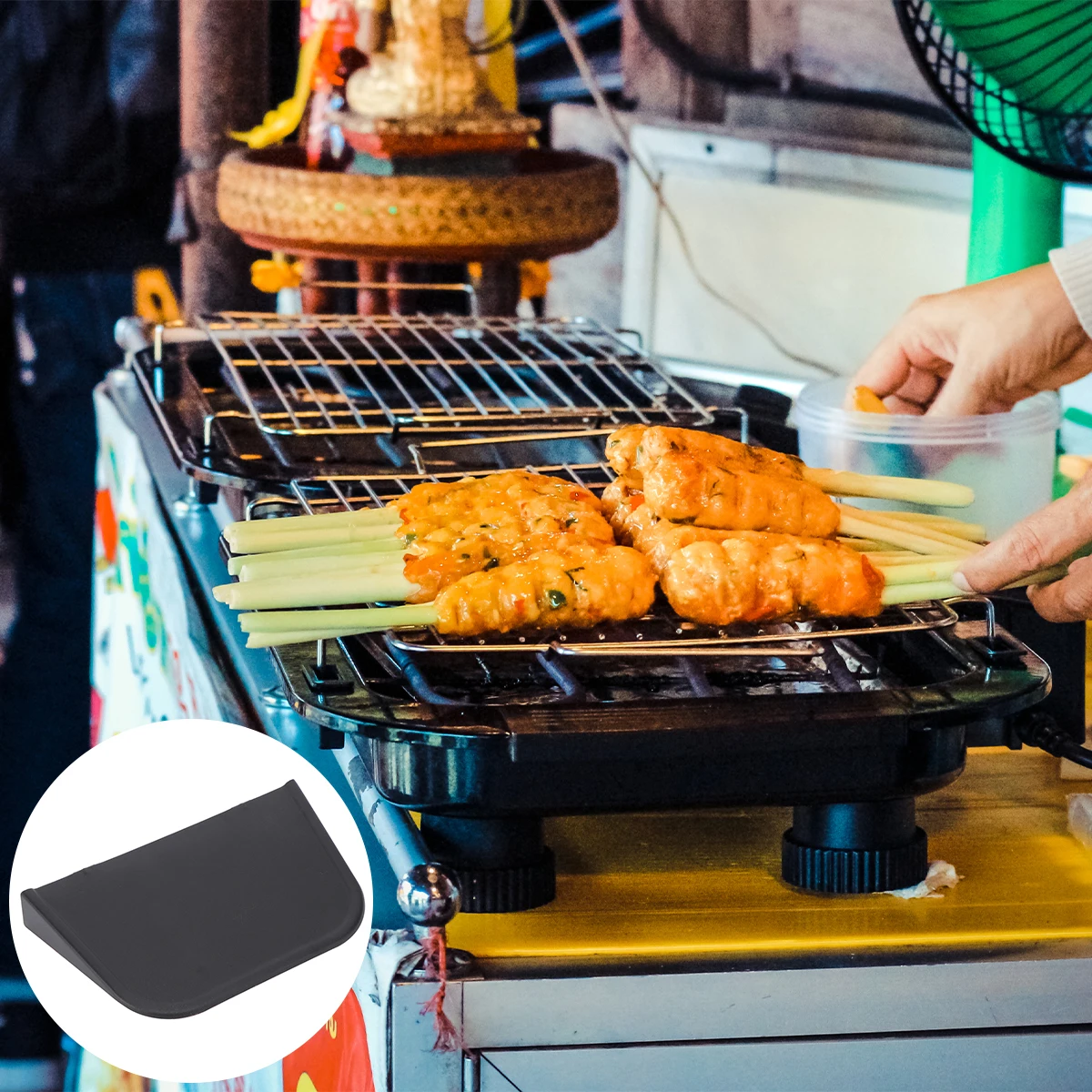 

Barbecue Grill Board Durable Iron Barbecue Supplies Seasoning Shelf BBQ Accessories Storage Rack Outdoor Portable