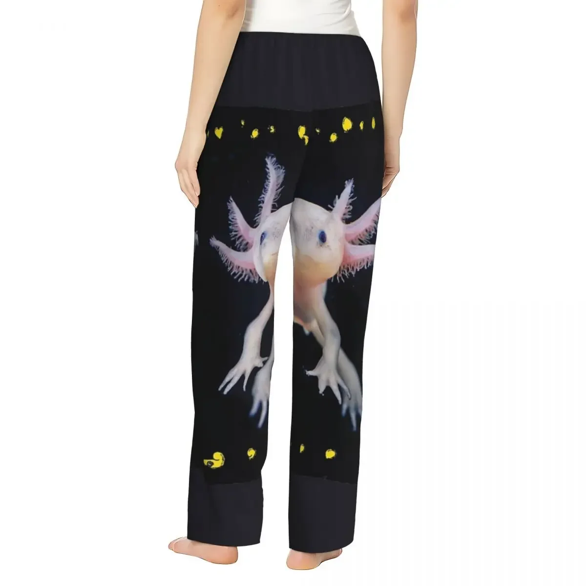 Custom Axolotl Women Pajama Pants Lounge Sleep Sleepwear Bottoms with Pockets