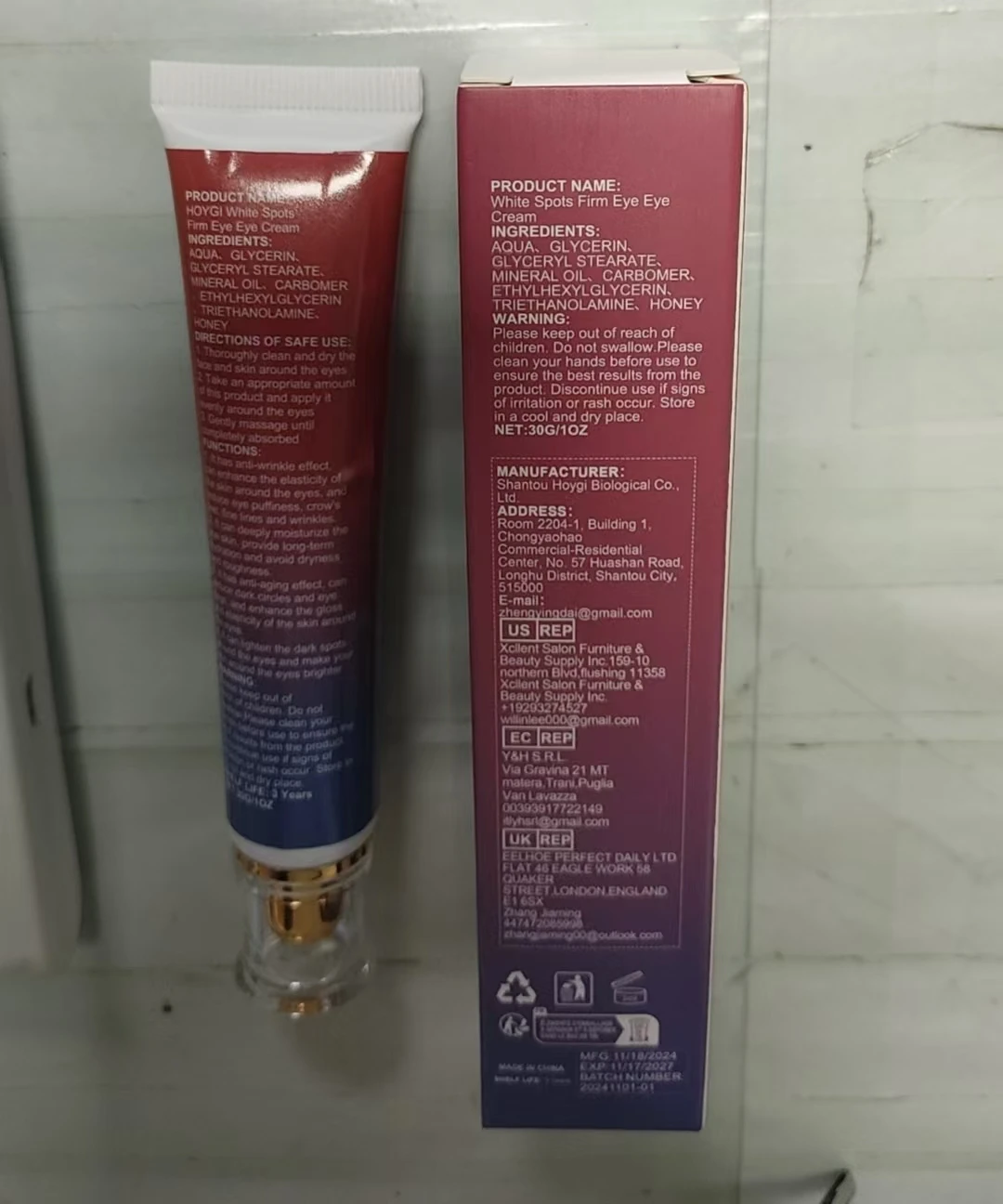 Eye Cream for White Spots & Dark Circles - Iloygi Firming Eye Treatment, Anti-Aging, Brightening, 30g