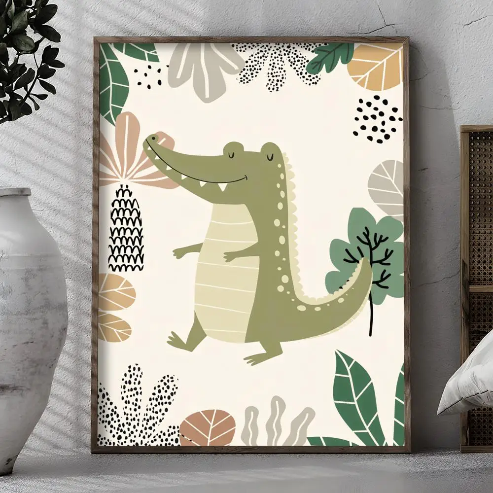 ملصق حيوانات قوس قزح على شكل قرد حمار وحشي على شكل أسد، ملصق مثالي ذاتي اللصق، مصمم لمساحات تناول الطعام في المكتب المنزلي #4