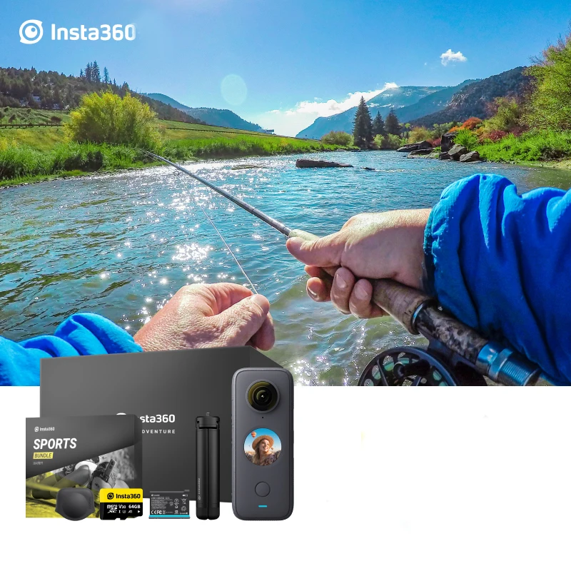 Insta360 One X2 Sport RTS 5,7 K, Original, resistente al agua, 10M, estabilizador de flujo, modo de cámara estable, deporte