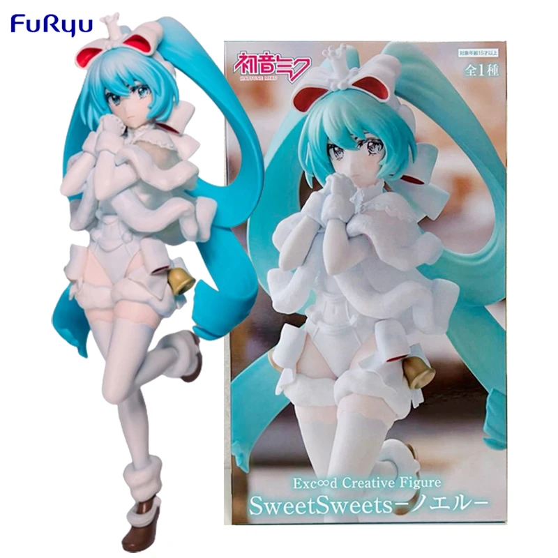 

Оригинальная фигурка Furyu Hatsune Miku Exceed креативная Мику Hatsune Сладкая Рождественская фигурка торта Ver Аниме Милая модель