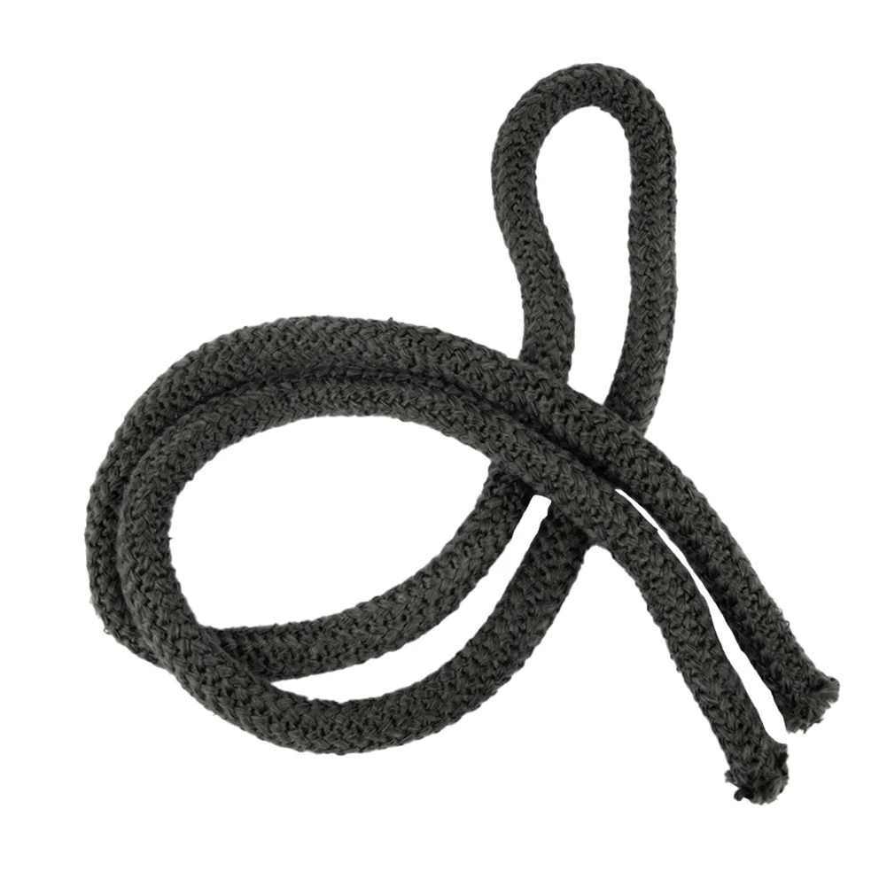 Sello de cuerda de fibra de vidrio, cuerda de sellado de 18/20mm, piezas de estufas, resistente a la temperatura, cable de junta de chimenea negro de alta calidad