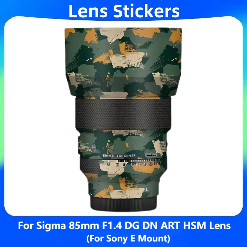 Para Lente Sigma 85mm F1.4 DG DN ART HSM (Para Montagem Sony E) Adesivo Protetor de Vinil para Corpo de Lente de Câmera 85mm F/1.4