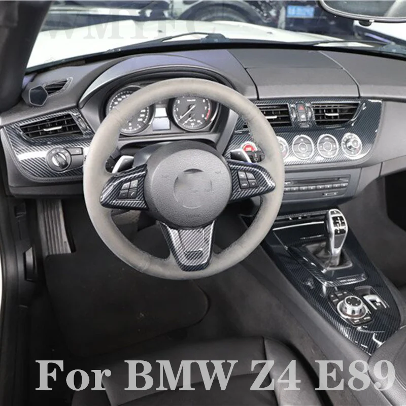 Left-hand Drive Interior WMYFC Trim Decals Black Carbon Fiber Look Sticker for BMW Z4 E89 2009-2015