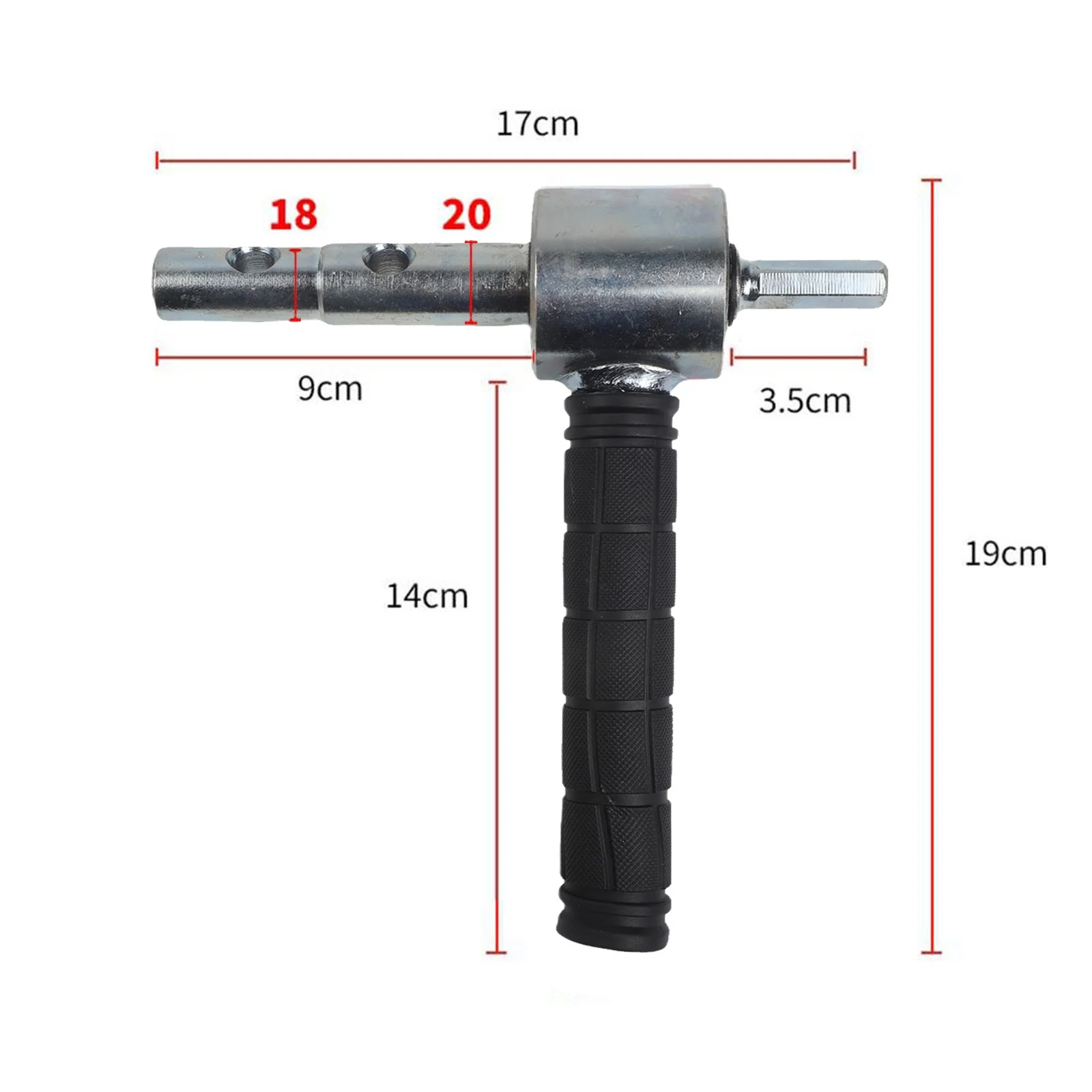 Hex Adapter for Electric Ice Augers 18mm 20mm Quick Connect with Slip Handle Designed for Enhanced Control and Easy Setup
