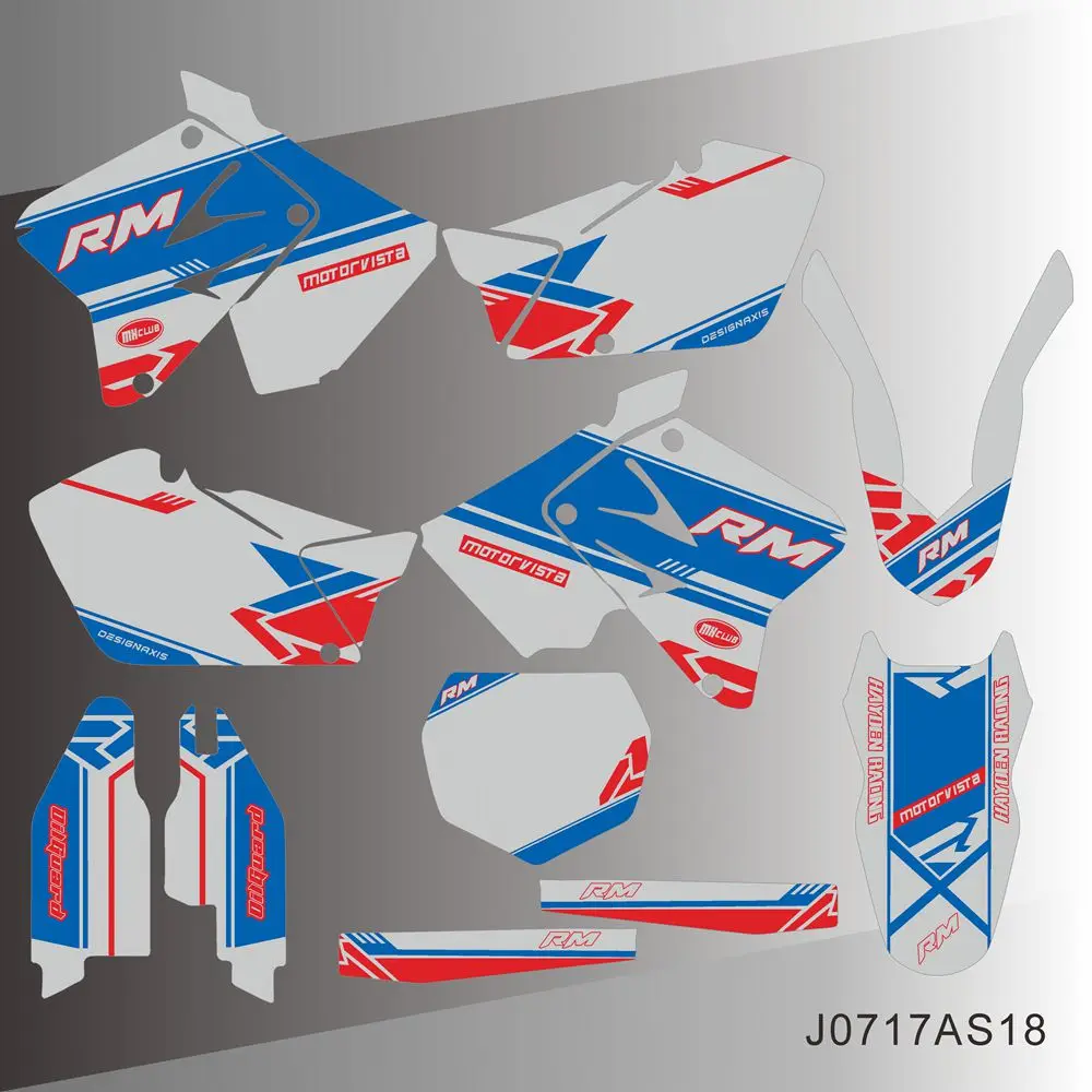 For SUZUKI RM125 RM250 RM 125 RM 250 2001 2002 2003 2004 2005 2006 2007 2008 Graphics Decals Stickers Motorcycle Background