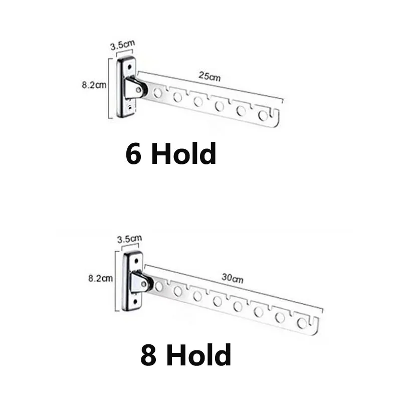 Clothes rack   Hangers Wall Mounted Hanger Stainless Steel Indoor Space Saving  Clothes Hangers for clothes