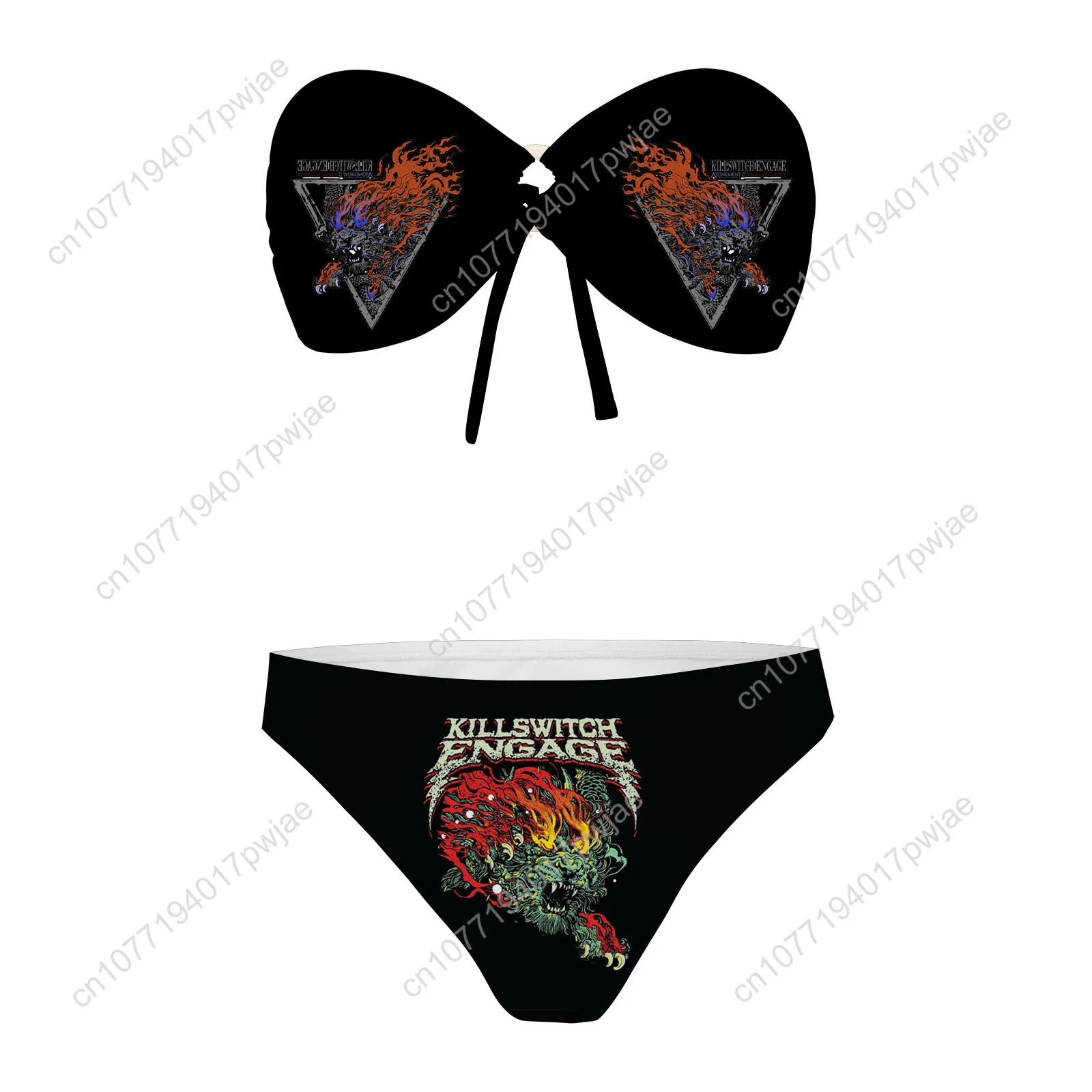 Killswitchs Engages Band Custom Swimsuit Women Drawstring Two Piece Set Bathing Suits Swimwear Pool Party Beach Bikini Beachwear