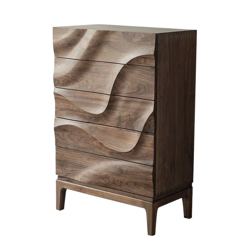 

All solid wood furniture chest of drawers, modern simple small apartment Nordic bedroom storage chest of drawers