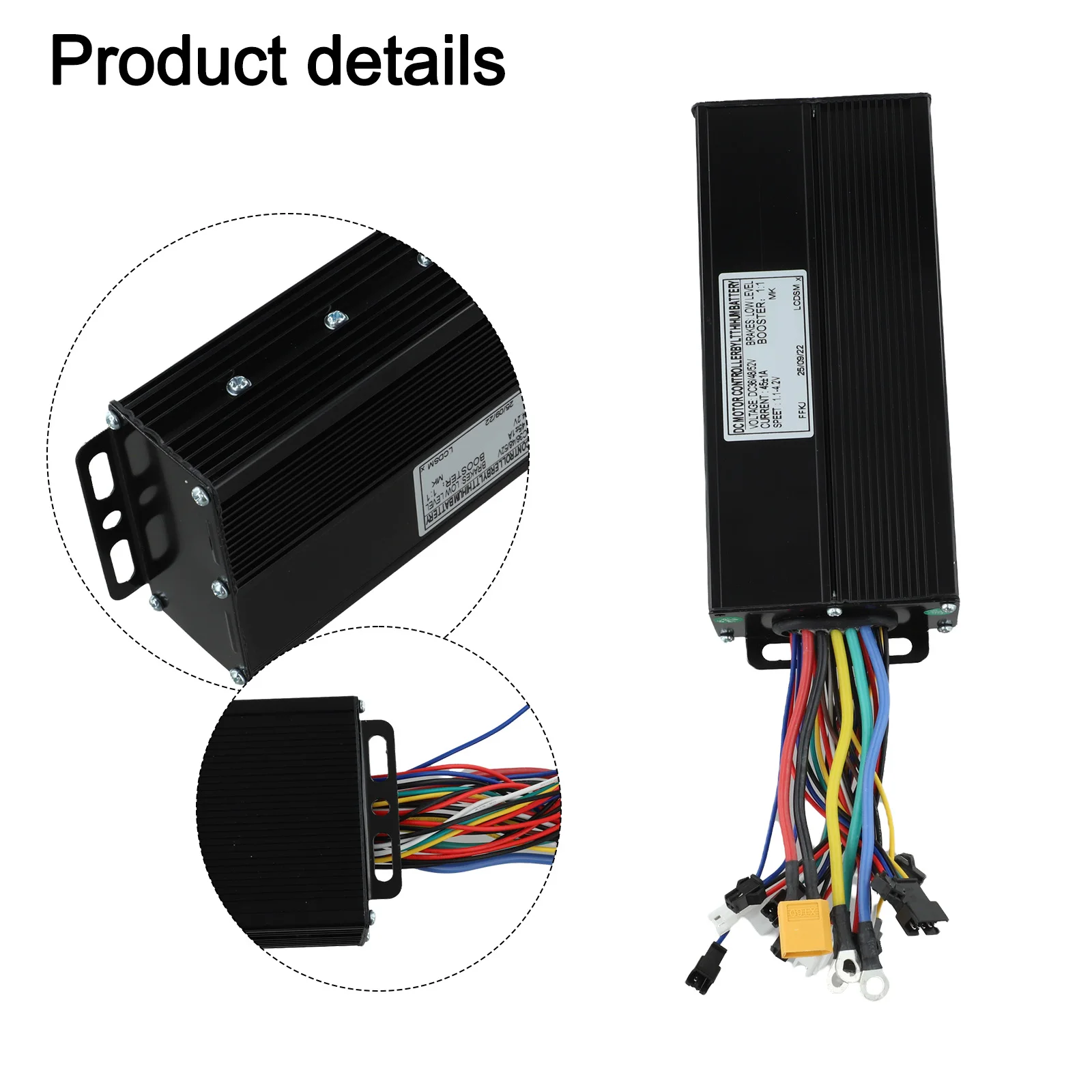

Intelligent Sine Wave E-bike Controller Aluminum Alloy Material Good Heat Dissipation Sensitive Braking Control