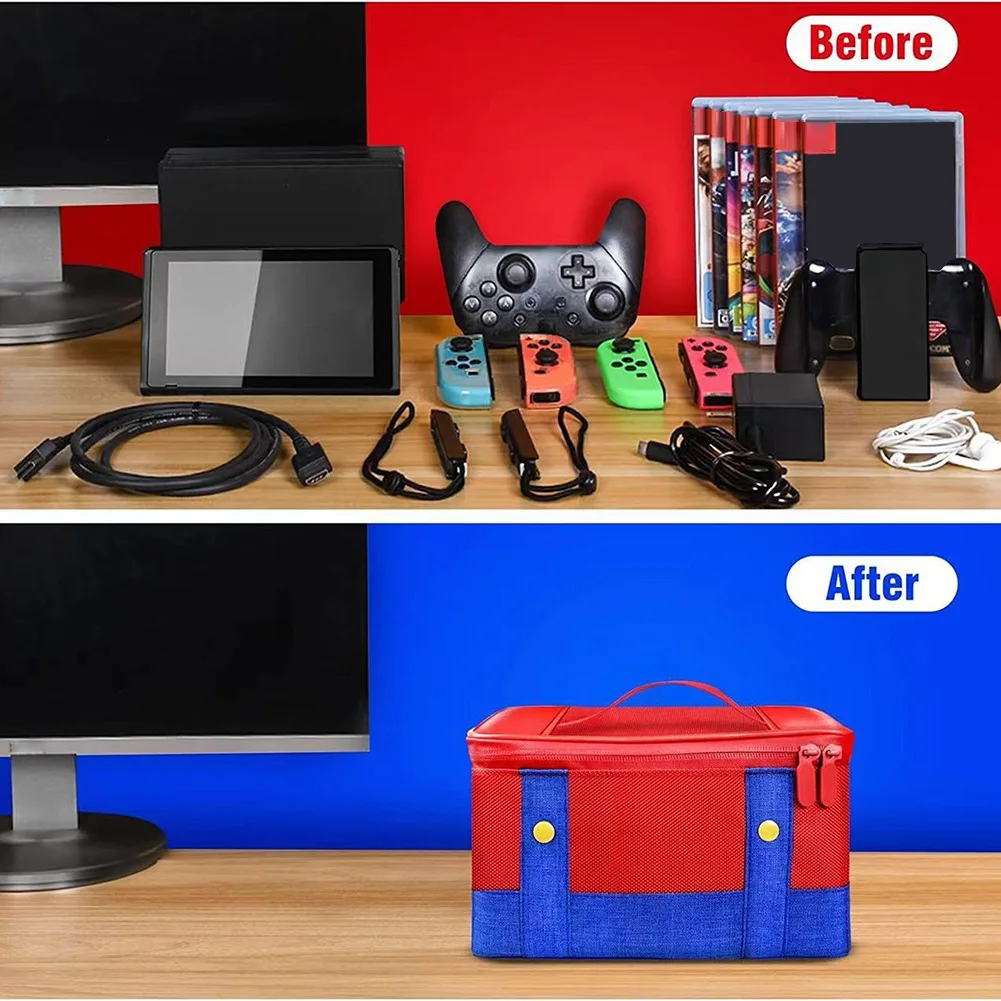 

Коробка для игровых карт, противоударный дорожный чехол, водонепроницаемая дорожная сумка с защитой от царапин для контроллера Nintendo Switch/OLED Console Pro