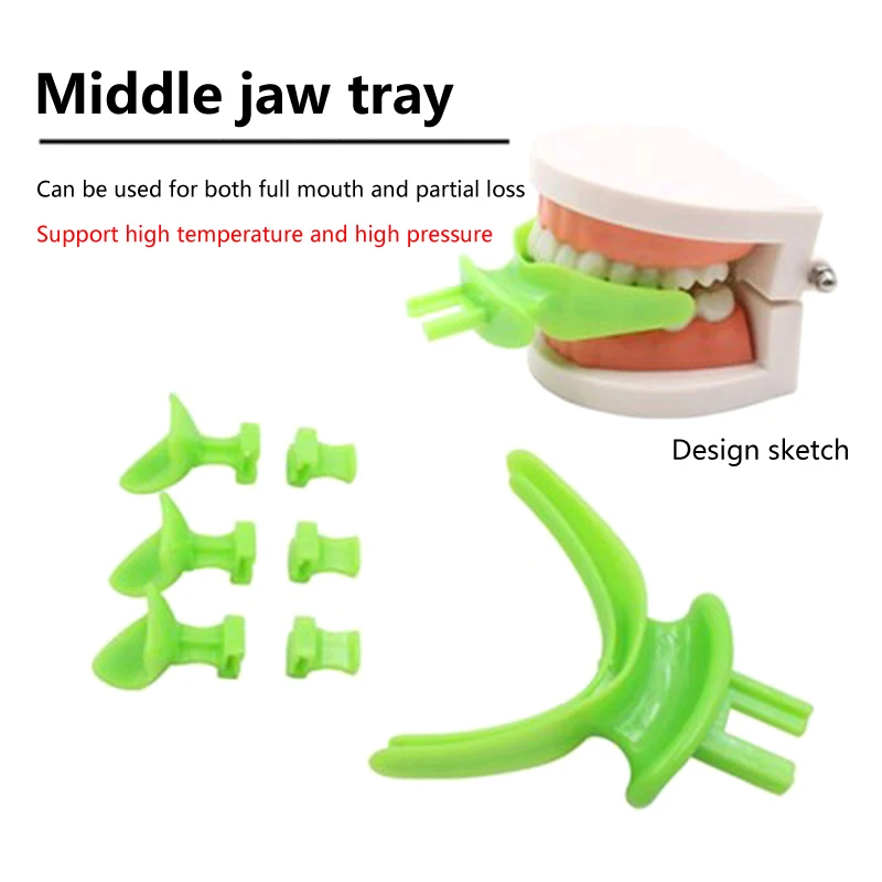 1Set Dental BPS Centric Tray Edentulous Impression Bite Registration Trays Kit Occlusal Articulator Facebow Implantology