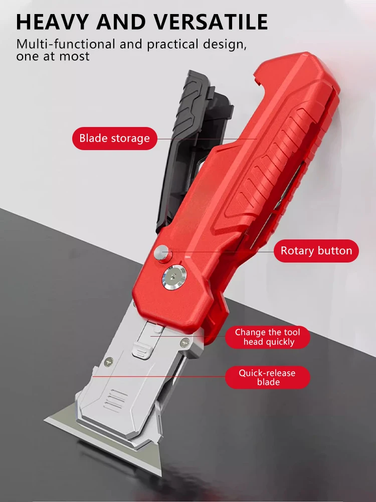 متعددة الوظائف سكّين متعدّد الاستخدامات قابل للسحب قطع حاد الثقيلة الصلب كسر شفرة ورقة قطع كهربائي سكّين متعدّد الاستخدامات 3 شفرات