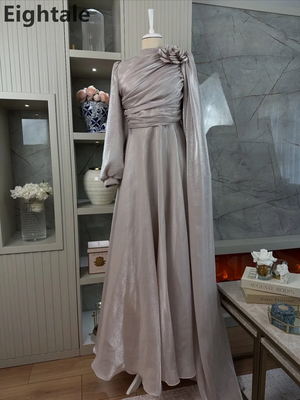 Robe de soirée musulmane à manches longues, bleu Royal, pour fête de mariage, robe de bal arabe saoudienne, dubaï, personnalisée, 2025