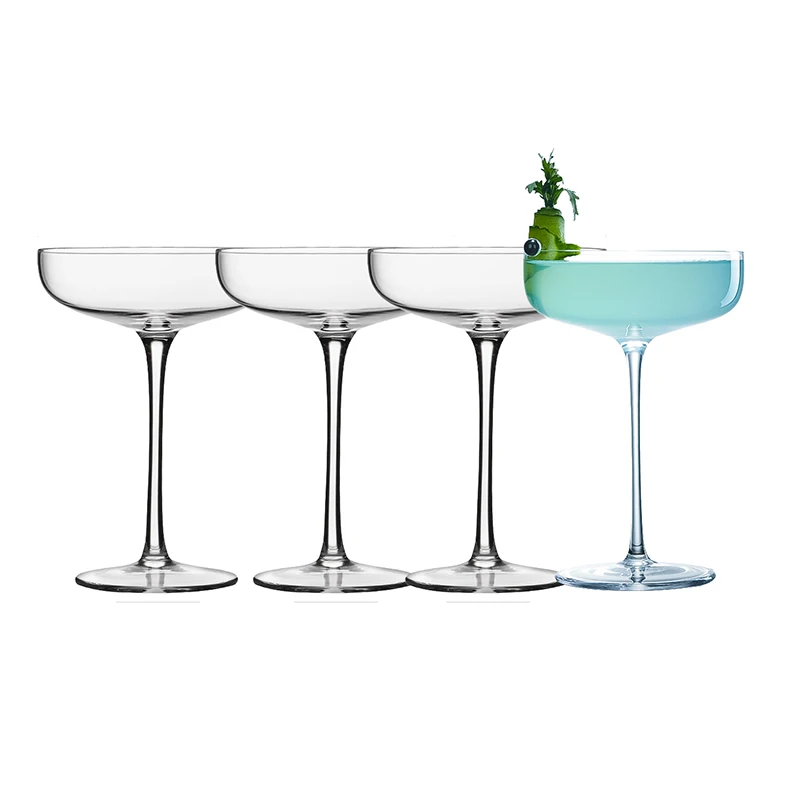 4PCS 180ML Coupe Cocktail Glass Martini Glass Crystal Set of 4