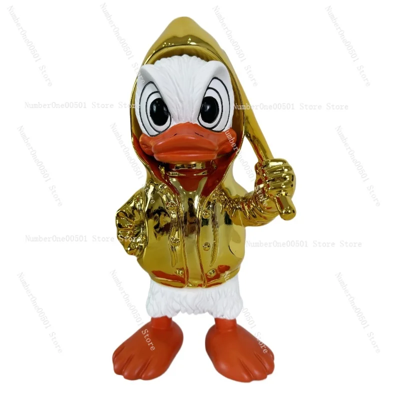 

Trendy Cartoon Duck Statue Modern Floor Tabletop Decor for Living Room Entryway TV Cabinet