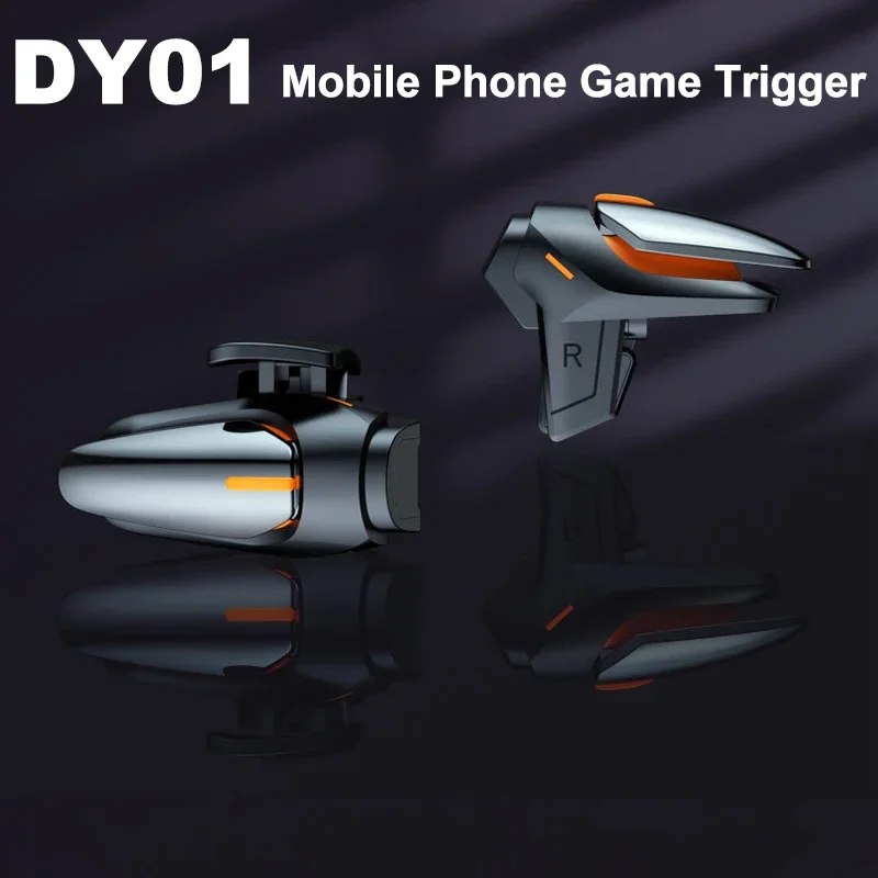 DY01 Mobile Phone 4 Fingers Gamepad Joystick Controller L1R1 Aim Shooting Alloy Key Button for iPhone Android Gaming Accessories