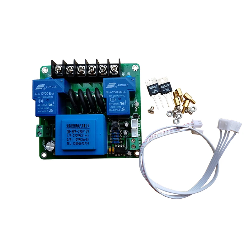 Soft start board for Class A amplifier power supply (with over-temperature protection)