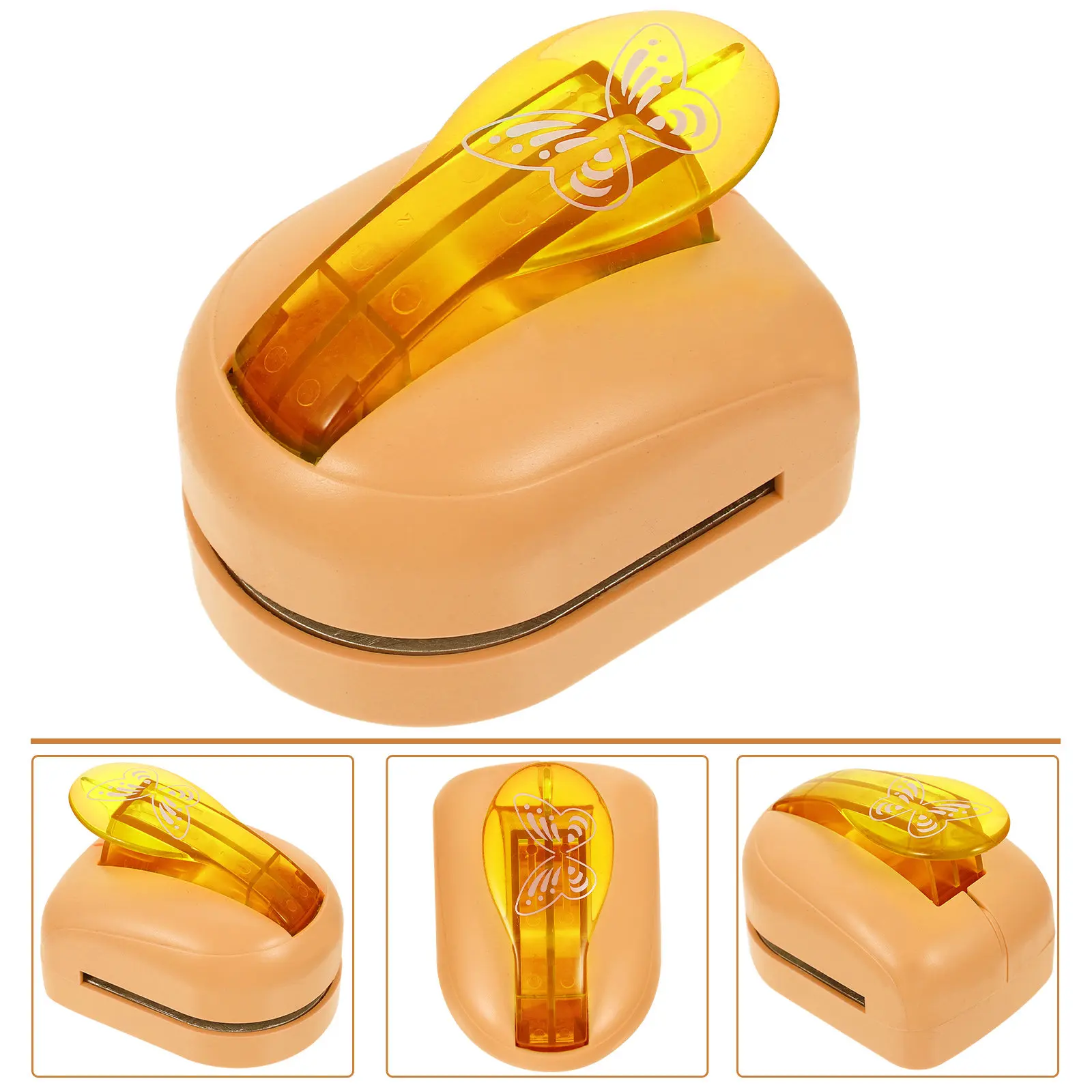 Butterfly Embossed Paper Punch Craft Tool Spring Action Lever for DIY Scrapbooking Greeting Cards Bookmarks Photo Albums
