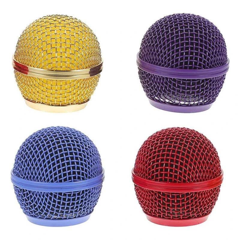 [B24B!】 Microphone Grill Head Metal Mesh Grill Head Covers For SM58 Wired Wireless Mics