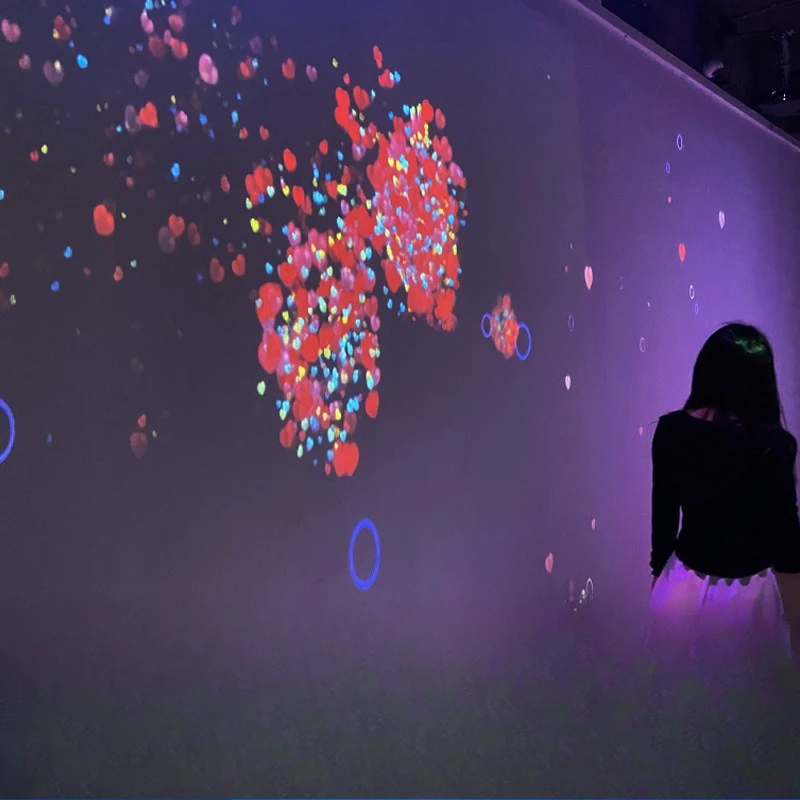 Wall interactive projection system Motion sensing Smart projector Interactive display 3D visual entertainment