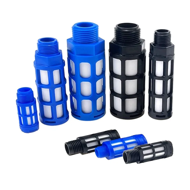 

Pneumatic Muffler Plastic Exhaust Air PT1/8 1/4 3/8 1/2 Male Thread Absorb Noise for Solenoid Valve Filter Slip Lock