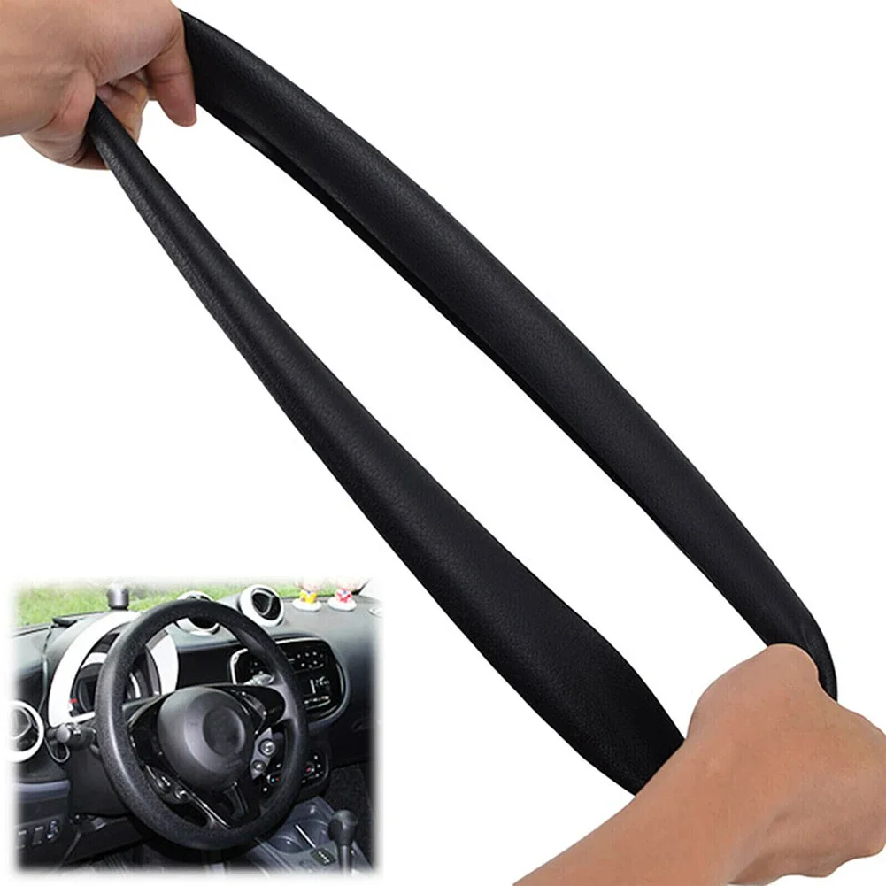 Car Steering Wheel Cover 14 16 Inch With Silicone Material And Non Slip Leather Texture For Extended Steering Wheel Life