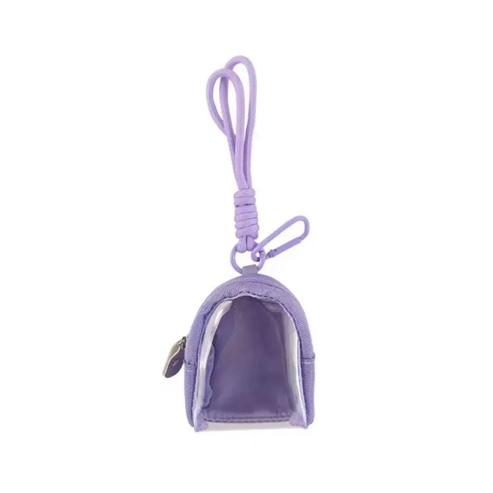 Multifunctional Mini Transparent Storage Bag Clear Window with Lanyard Portable Display Bag Bag Charm Backpack Decoration