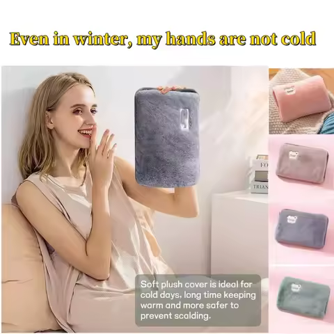 Rechargeable Hand Warmer (EU Plug) - Cute Reusable Hot Compress Bag & Hot Water Bottle
