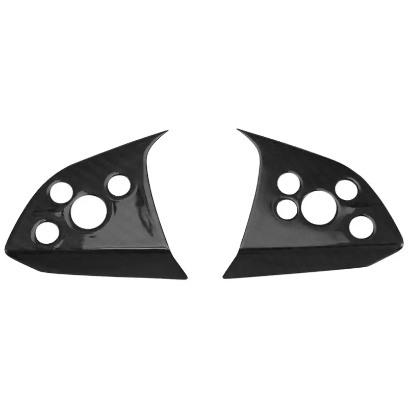 

A57E-Car Steering Wheel Scroll Knob Trim Sticker Carbon Fiber For Tesla Model 3 Highland 2024 Car Interior Accessories