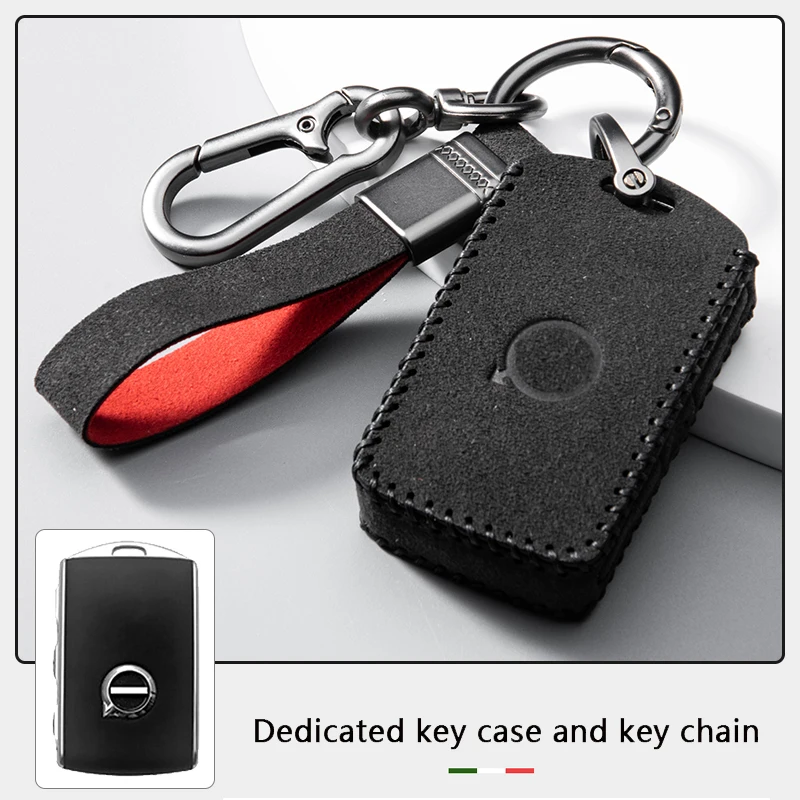 High Quality Suede Leather Car Key Case Cover For Volvo V90 V70 V50 V60 V40 XC60 XC70 XC90 XC40 C30 C70 S40 S60 S70 S80 S90 Car