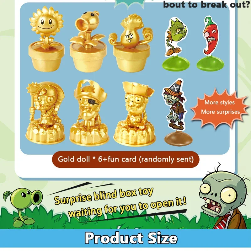 Echte 12-Stil-Pflanzen VS Zombies 2 Überraschungsbox-Glas-Set Spielzeug Peashooter Sonnenblume Pharao Zombie-Spiel Figur Puppe Kinder Geschenke – Detail 8