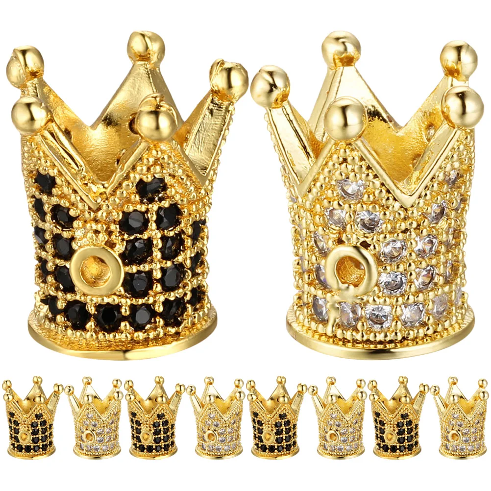 

10pcs Crown Beads Accessories Copper Jewelry Making Necklace Bracelet Craft Supplies Smooth No Burrs Loose Spacer