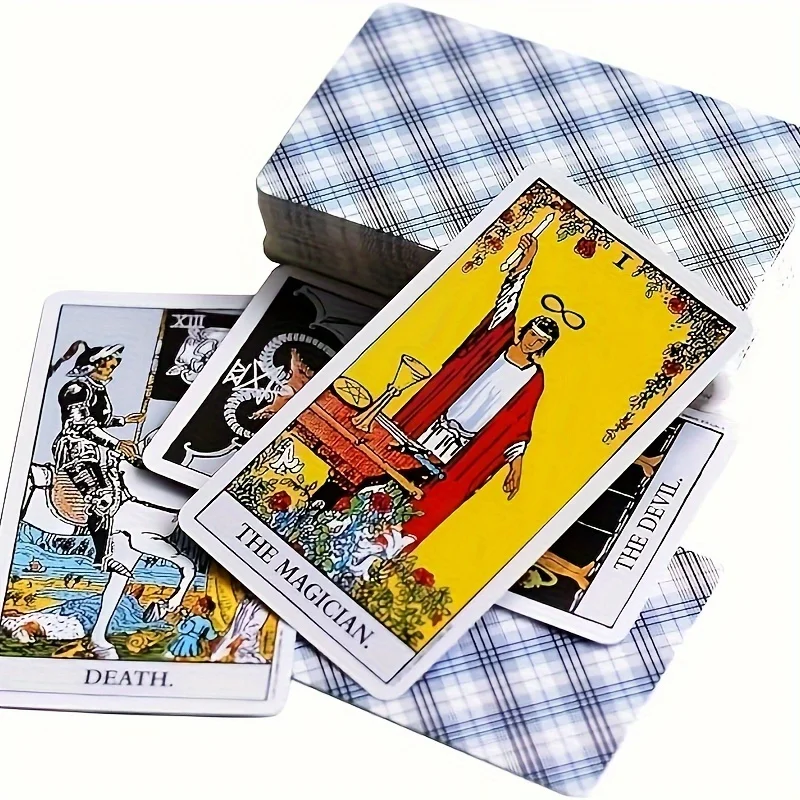 بطاقات سطح السفينة The Rider Tarot، 78 قطعة من Oracle Deck للمبتدئين، التارو الكلاسيكي مع دليل PDF