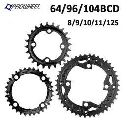 PROWHEEL MTB Sprocket Triple Crankarm 8 9 10 11 Speed 22/32/42T Chainwheel 22/32/44T Sprocket 22/30/40T Crankset 64/96/104 BCD