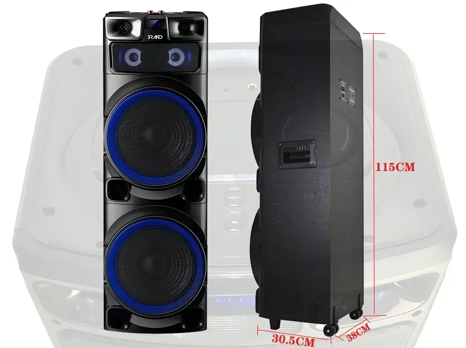 

Altsvoces Mobile Bluetooth Parlantes Dual 12 Inch Trolley Outdoor Party Portable Bluetooth Speaker With LED Display