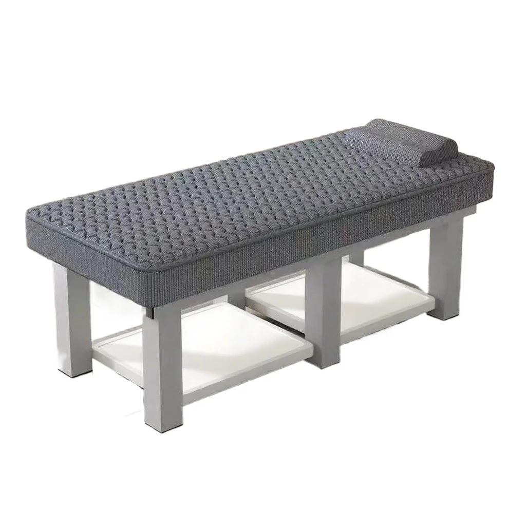 صالون تجميل سبا تدليك السرير المحمولة خشب متين اللاتكس العلاج الجدول المهنية الوشم التطريز الجسم الأريكة الوجه لاش السرير