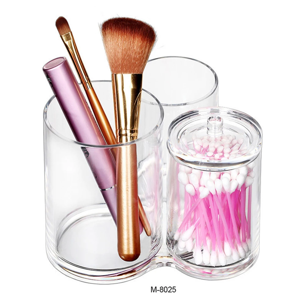 

Portable Clear Acrylic Makeup ganizer Containers Storage Box For Countertop Long Gadget Holder Durable Plastic