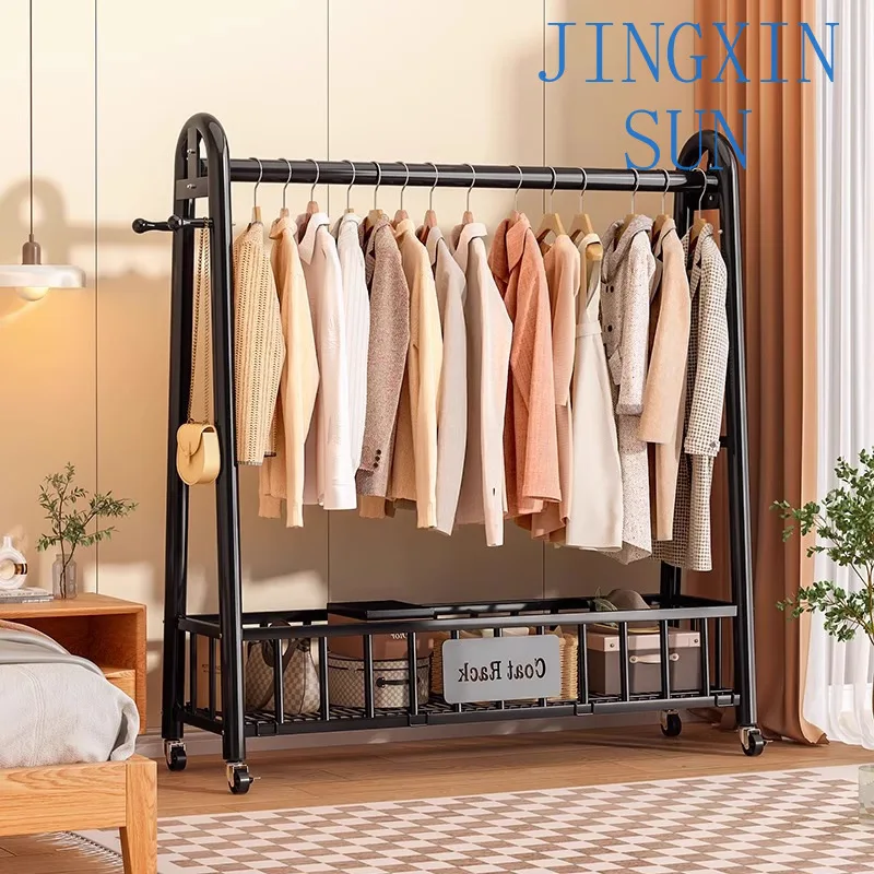 Floor-to-ceiling hanger Household coat rack Room storage bag storage rack