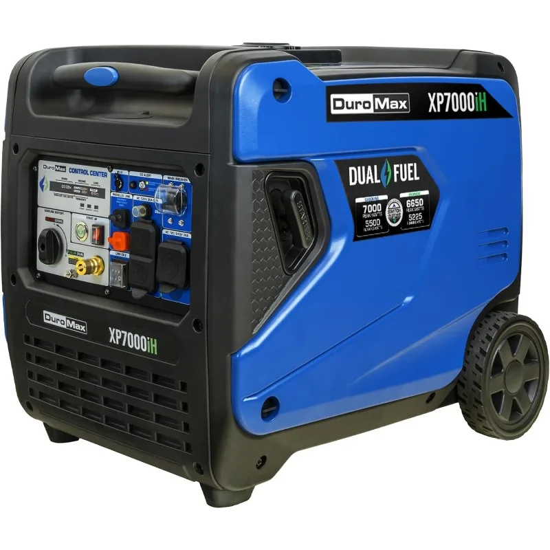 

DuroMax XP7000iH 7,000-Watt 320cc Dual Fuel Digital Inverter Hybrid Portable Generator