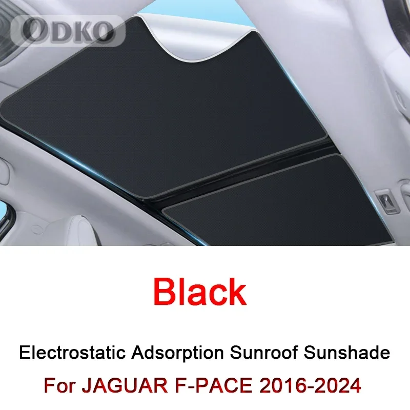 Car Electrostatic Adsorption Sunroof Sunshade For JAGUAR F-PACE 2016-2023 2024 Heat Insulation Skylight Sticker Auto Accessories