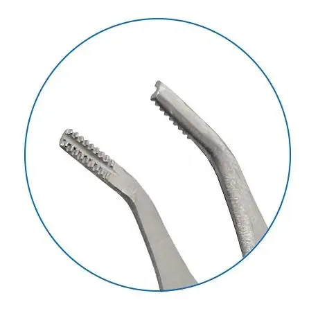 

Stainless Steel Surgical Forceps 12cm with Teeth Serrations for Cartilage Fat Tissue Procedures Medical Instruments