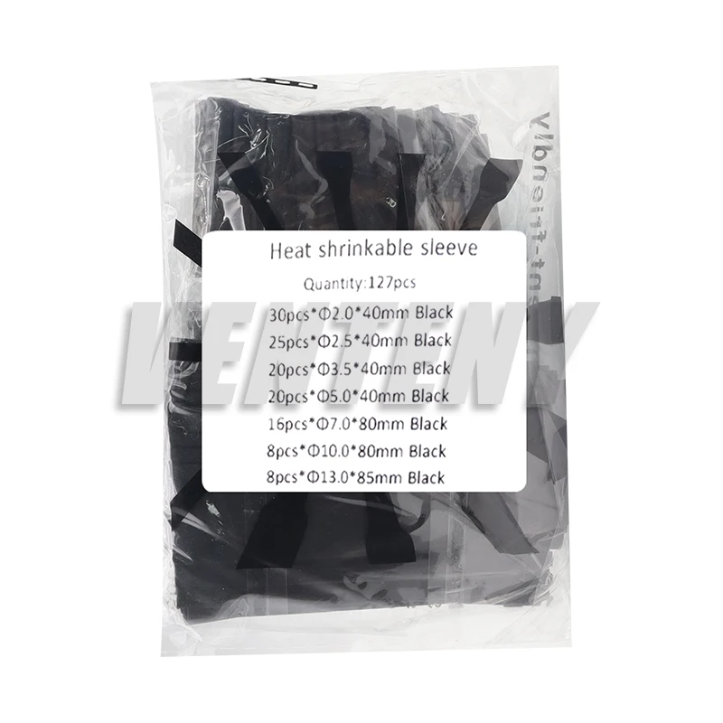 127-750 قطعة أنابيب الانكماش الحراري أنبوب مقاوم للحرارة مجموعة تغليف الانكماش الحراري سلك توصيل كهربائي كابل التغطيه العازل