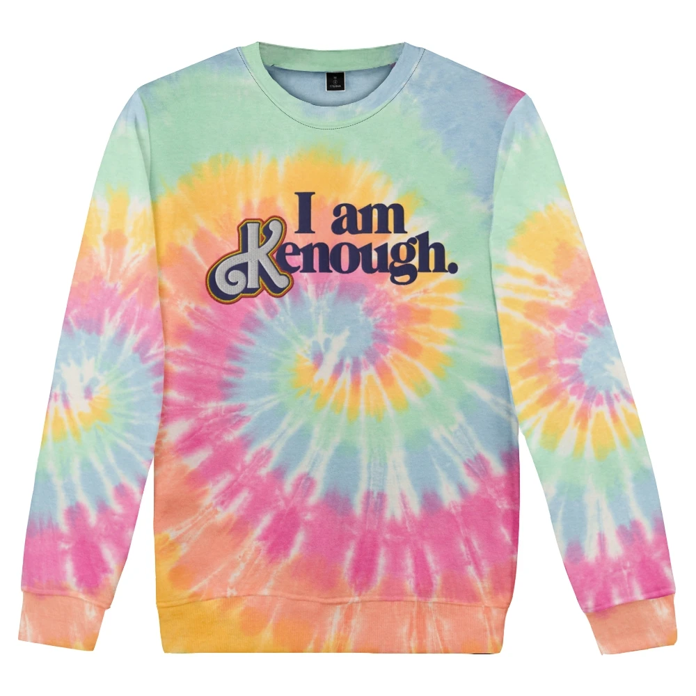 

I Am Kenough Merch Tie Dye Cosplay Long Sleeve Streetwear Men Women Sweatshirt 2023 New Movie Fashion Clothes