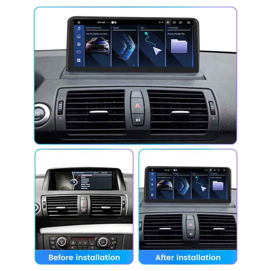 Car Radio For bmw e87 carplay BMW 1 Series 120i E81 E82 E88 With IDrive Multimedia Player Android All in one Android Auto DSP BT