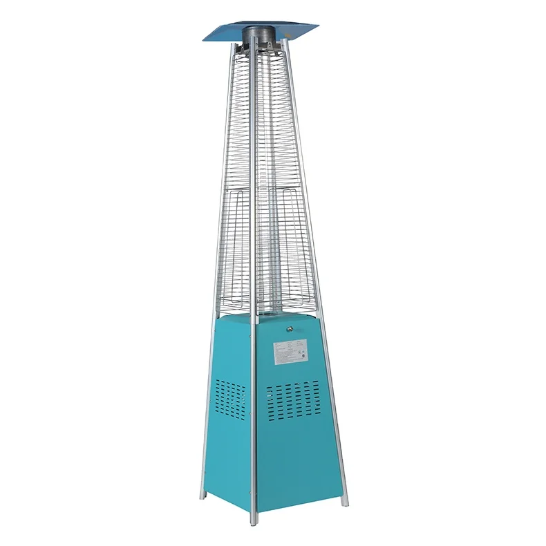 Jianing Pyramid Iron Material Gas Outdoor Patio Heater With Glass Tubes And Electronic Ignition For Garden Use Stocked