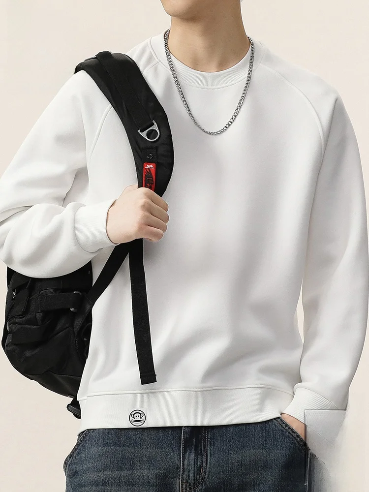 

Мужской свитшот PaulFrank свободного кроя с круглым вырезом, однотонный, повседневный, удобный, из хлопка, с длинными рукавами, для осени